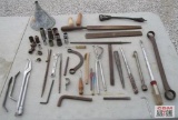 Drum Brake Spring Pliers, Sockets, Files, Funnel, Box End Wrench & Misc