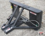 Stout Skid Steer Tree & Post Puller High Strength Steel Tubular frame 3045 PSI lines NPT hydraulic