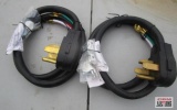 2 Electrical Replacement Cords, 4 Prong 220 Volt, New