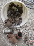 Bucket Of Steel Pipe Threaded Fittings