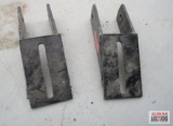 2-Black Metal Brackets