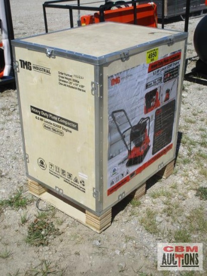 Unused TMG-PC90 3600-lb Heavy-Duty Plate Compactor with 6.5 HP Gas Engine Specifications: Frequency: