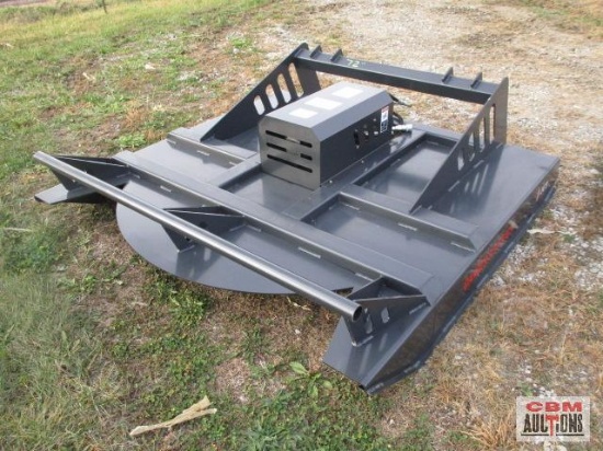 New 72" JCT Skid Steer Brush Cutter Mower With Hoses & Couplers 6' Wide Deck Built With 7 Gauge