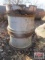 Pair of rear tractor clamp on dual rims