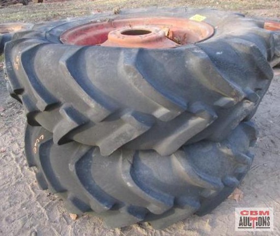 Rear tractor tires 13-26 and rims