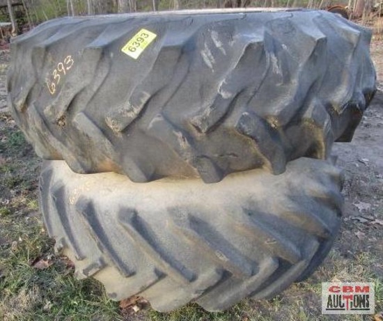 Rear tractor tires 16.9-34 clamp on dual wheels