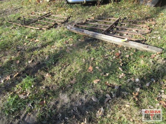 2 Adjustable drag spike pasture harrows