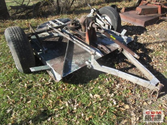 5' Pull type brush hog mower silver... PTO shaft in office