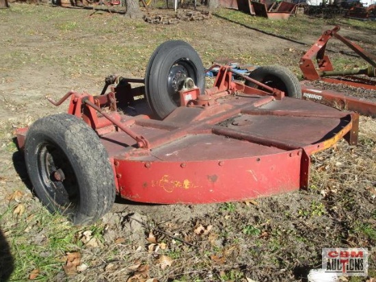 7' Pull type sidewinder brush hog mower, looks like new drive tire, PTO shaft in office