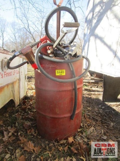 55 Gal barrel with hand pumps