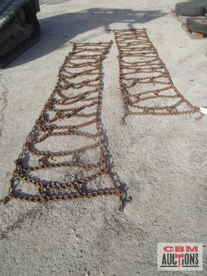 Pair of rear tractor chains 32"x12'