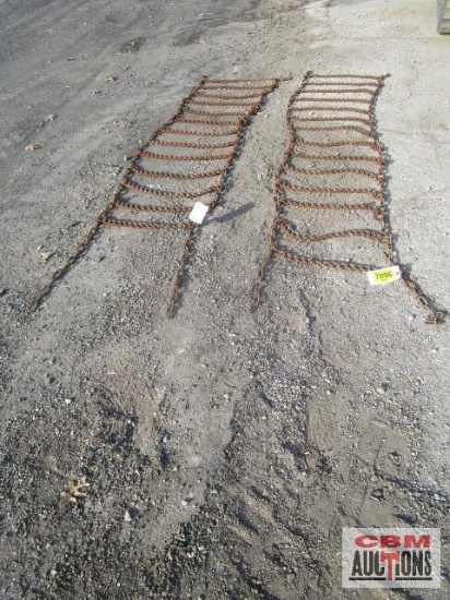 Pair of rear tractor chains 26"x10'