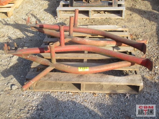 4- Red steel tube frames
