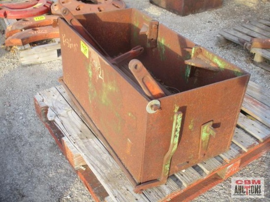 Steel weight box with slab steel and 3pt top lift arms