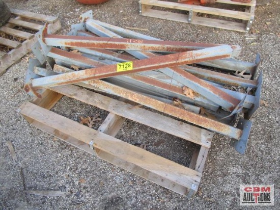 Bundle of 46" square steel tubing with mounting plates