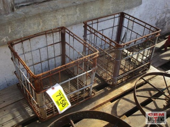 2- Metal milk crates