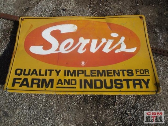 Vintage Servis quality implement farm signage