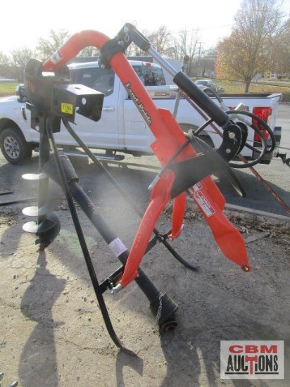 Landpride PD35 post hole digger with down pressure unit & 12" auger... PTO shaft in office