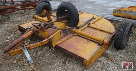 7' FMC side winder pull type brush hog mower, tire drive, 540 pto... PTO shaft in office