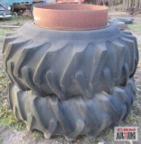 Rear tractor tires 18.4-30 clamp on dual wheels