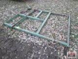 Green square steel tubing frame from disk