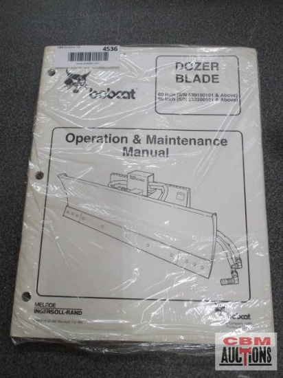 Bobcat Dozer Blade Operation & Maintenance Manual