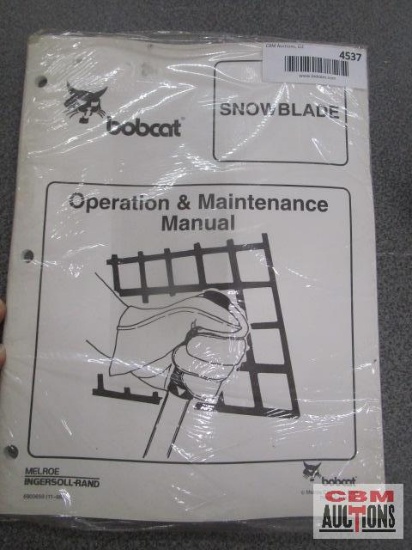 Bobcat Snow Blade Operation & Maintenance Manual