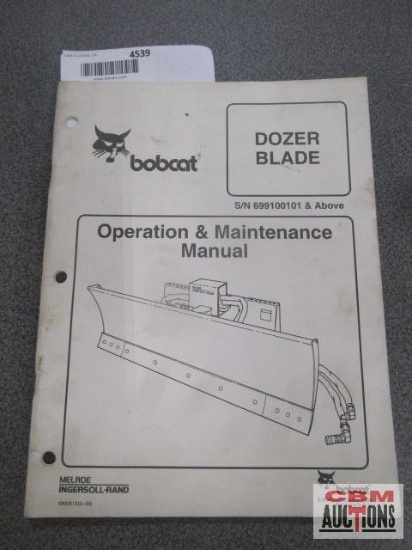 Bobcat Dozer Blade Operation & Maintenance Manual