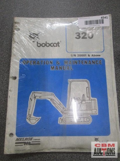 Bobcat 320 Mini Excavator Operation & Maintenance Manual