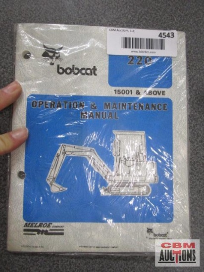 Bobcat 220 Mini Excavator Operation & Maintenance Manual