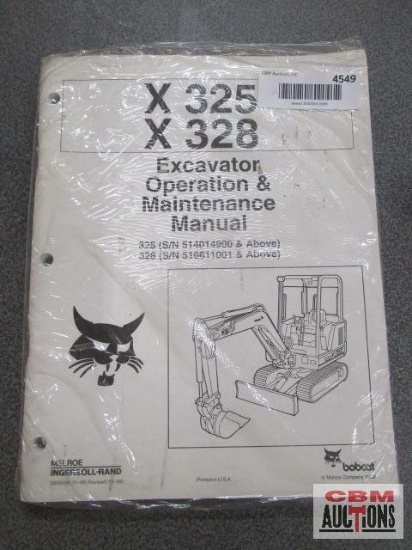 Bobcat X325, X328 Mini Excavator Operation & Maintenance Manual