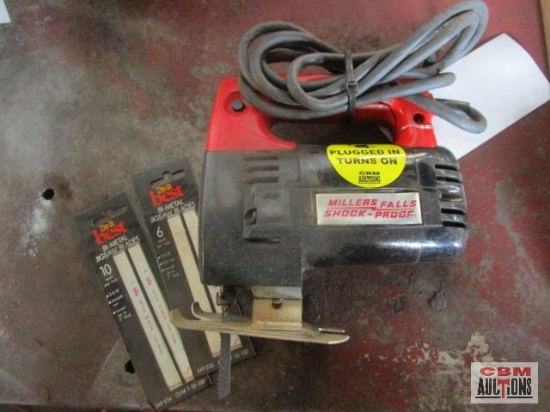 Millers Fall Jig Saw & Extra Blades (Runs)