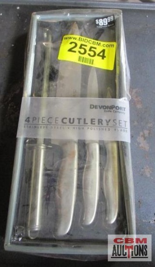 Devon Port 4 Pc Cutlery Set Stainless Steel High Polished Blade