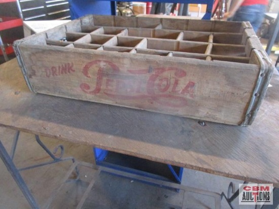 Vintage Pepsi-Cola Wooden Crate