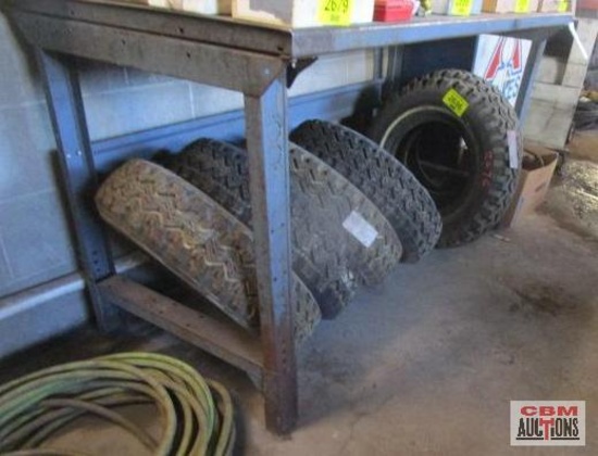 Steel Work Table (Contents NOT Included-REMOVAL MONDAY, JULY 18th)