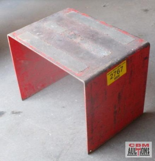 Metal Step Stool Red