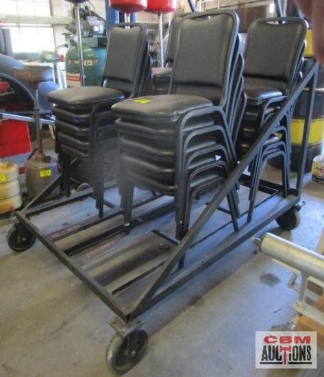 20 Chairs With Rolling Storage Cart