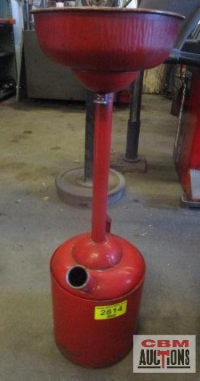Oil Drain Pan On Pedestal Tank