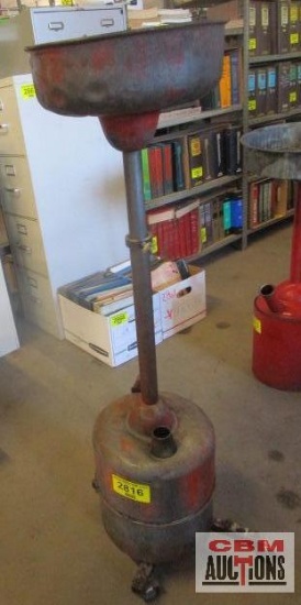 Oil Drain Pan On Rolling Pedestal Tank