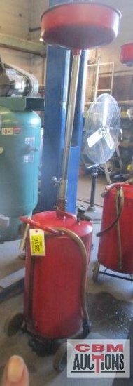 Oil Drain Pan On Rolling Pedestal Tank Air Drain Style