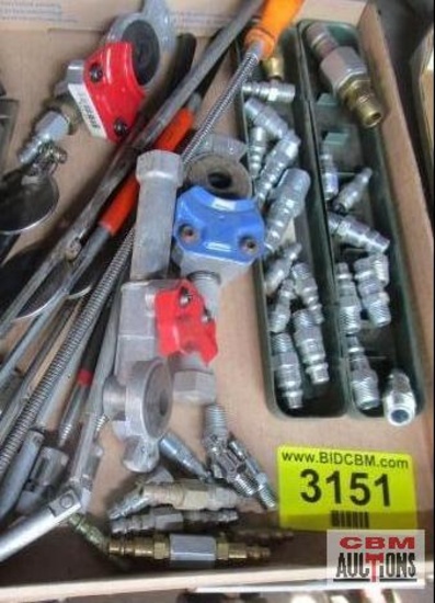 Lot Of Air Fittings, Glad Hands, Mirrors & Magnets On A Stick