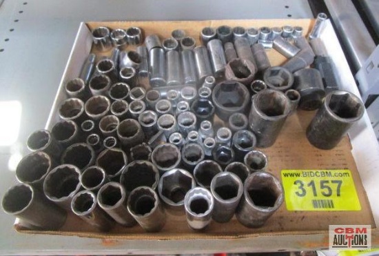Lot Of Metric & SAE Sockets 3/8" & 1/2"