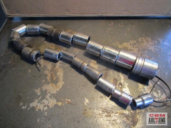 Lot Of Snap-On, S-K, & Unknown 1/2" 12pt SAE Sockets