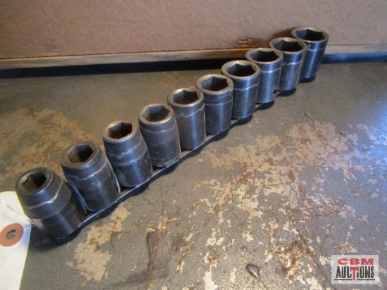 1/2" SAE 6pt Impact Sockets 7/16"-1"