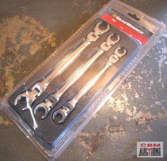 GearWrench 3pc SAE Flex Flare Nut Wrench Set 3/8"-11/16"