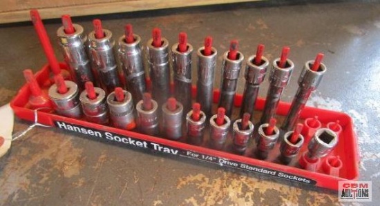 Matco, Snap-On, S-K & Unknown 1/4" Shallow & Deep Well Sockets