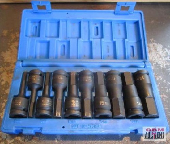 Grey Pneumatic 1498MH 1/2" Drive 10pc...Metric Hex Driver Socket Set