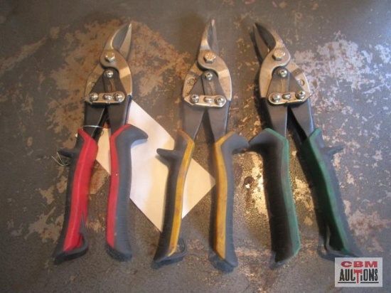 Set Of 3pc Tin Snips Left, Center & Right Hand