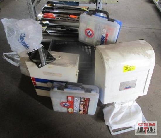 Lot Of First Aid Kits & Paper Towel Roll Machine