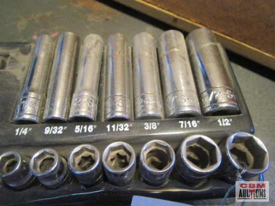 S-K 1/4" SAE & Metric Shallow & Deep Well...Socket Set (Missing Extension)